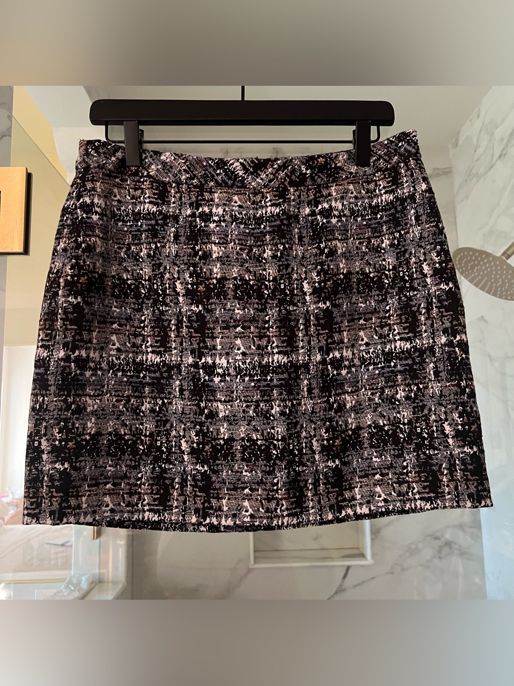 J.Crew mini skirt silk metallic multi colored tweed lined